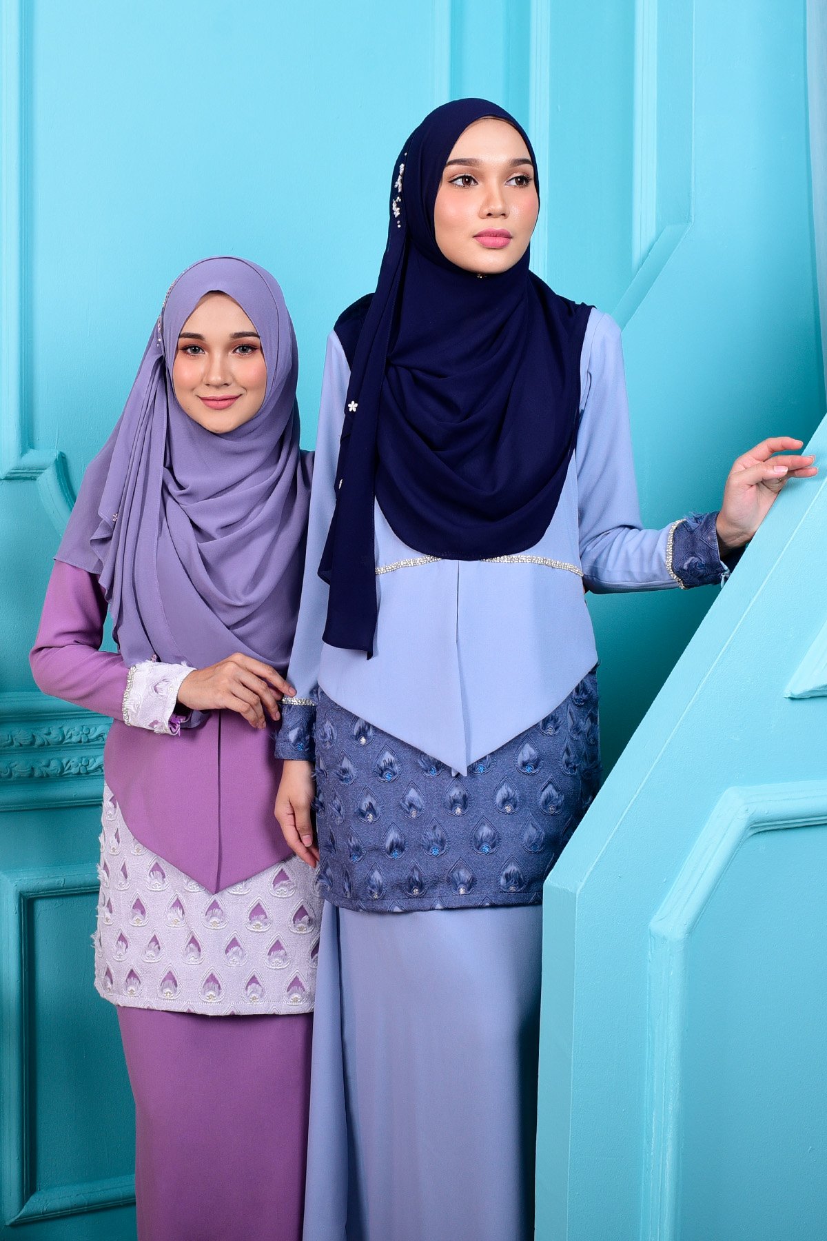 Baju Kurung Kareena - Baby Blue
