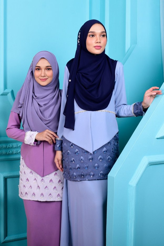 Baju Kurung Kareena - Baby Blue