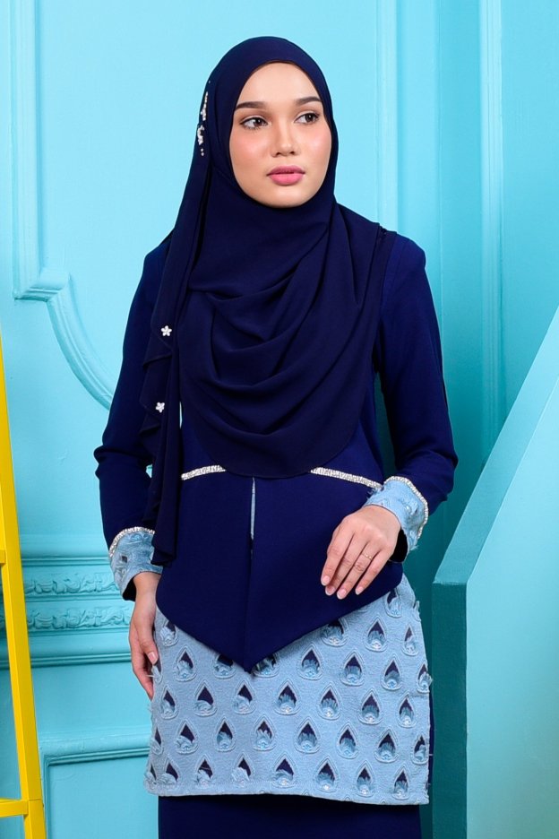 Baju Kurung Kareena - Pacific Blue