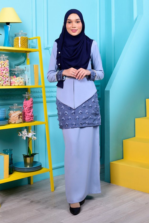 Baju Kurung Kareena - Baby Blue