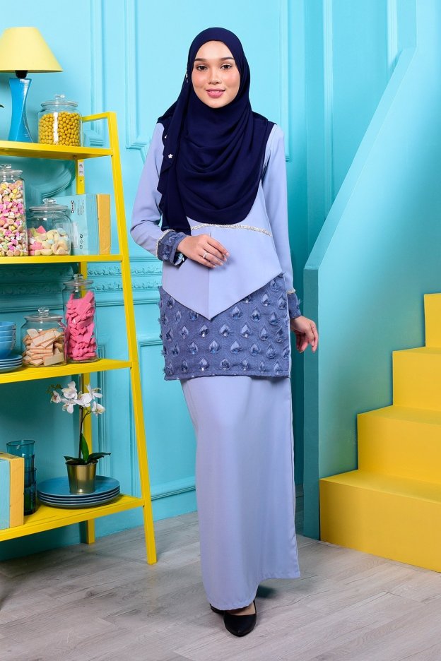 Baju Kurung Kareena - Baby Blue