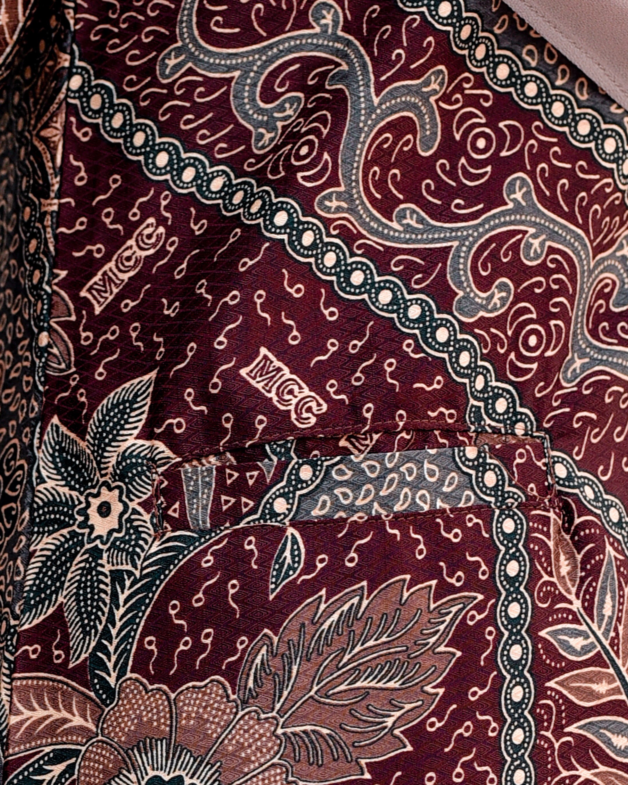 Baju Kurung Kedah Batik Dobby Aimi - Spice Brown