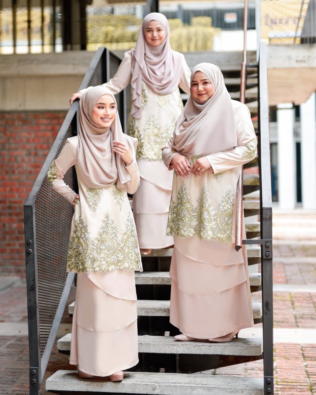 Baju Kurung Lace Abella - Tropicana Teal