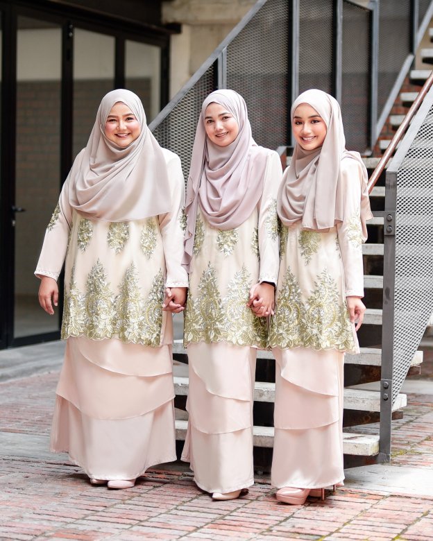 Baju Kurung Lace Abella - Tropicana Teal