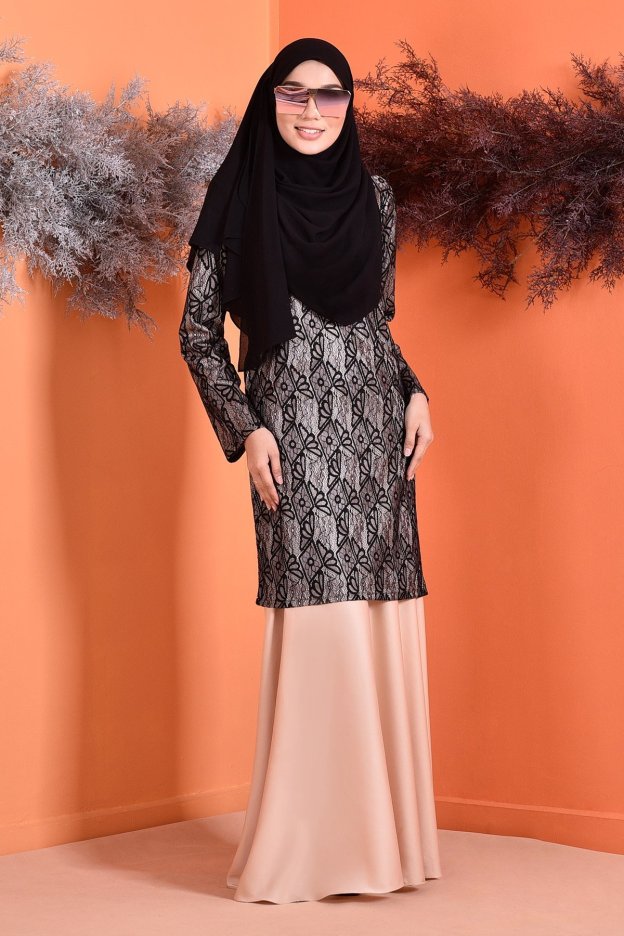 Baju Kurung Lace Grayce - Blacky Cream