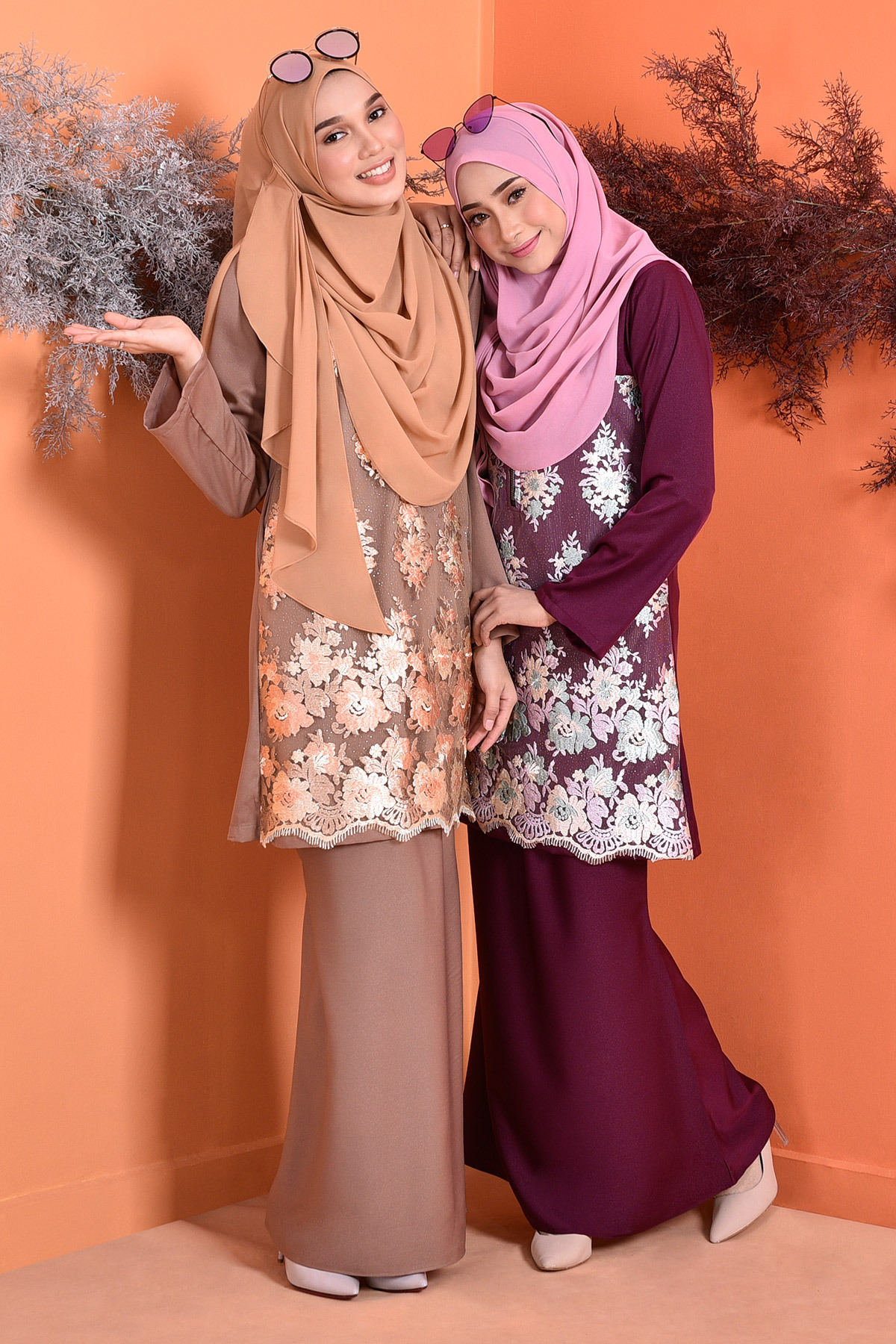 Baju Kurung Lace Lennie - Mocha Shot
