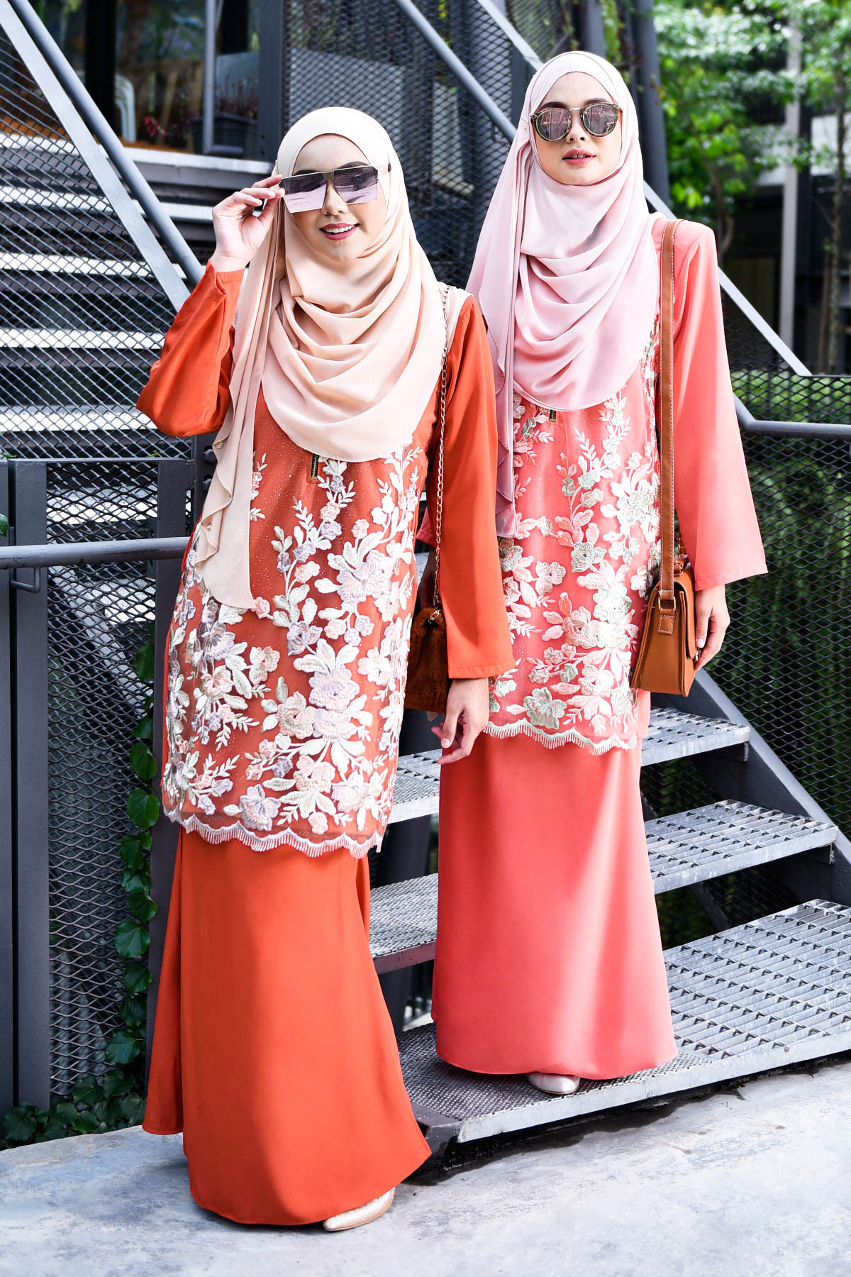 Baju Kurung Lace Leonore - Terracotta