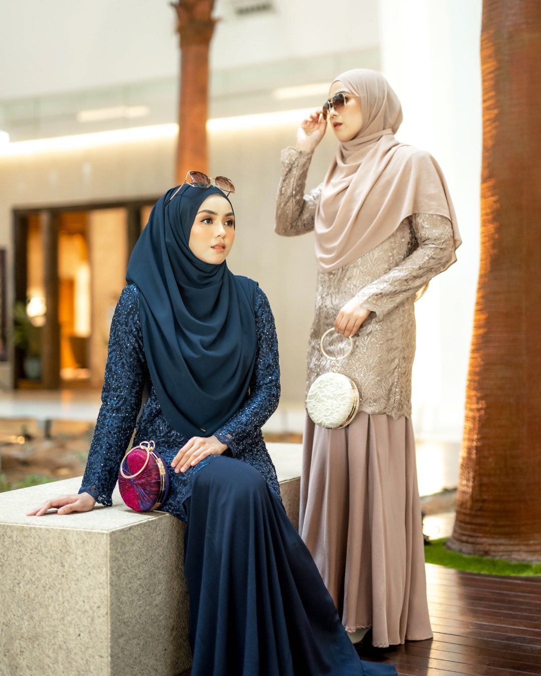 Baju Kurung Lace Rufaidah - Dusty Purple