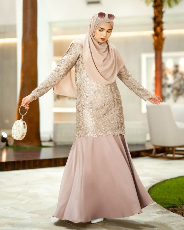 Baju Kurung Lace Rufaidah - Warm Nude