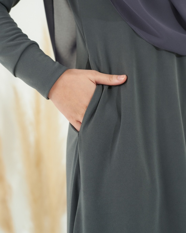 Baju Kurung Losry - Stormy Grey