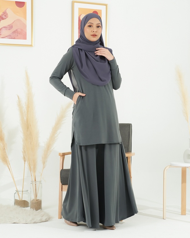 Baju Kurung Losry - Stormy Grey