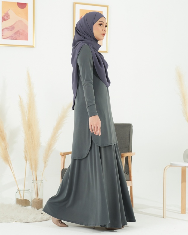 Baju Kurung Losry - Stormy Grey