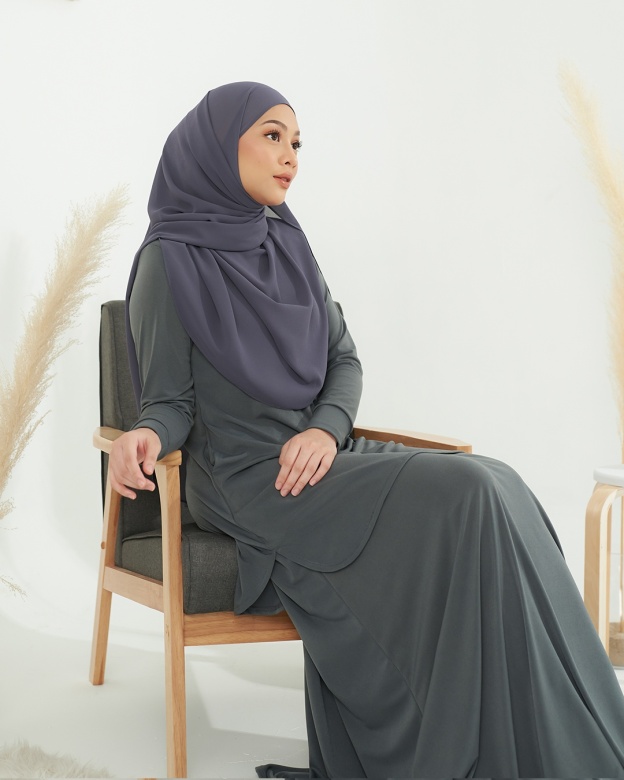 Baju Kurung Losry - Stormy Grey