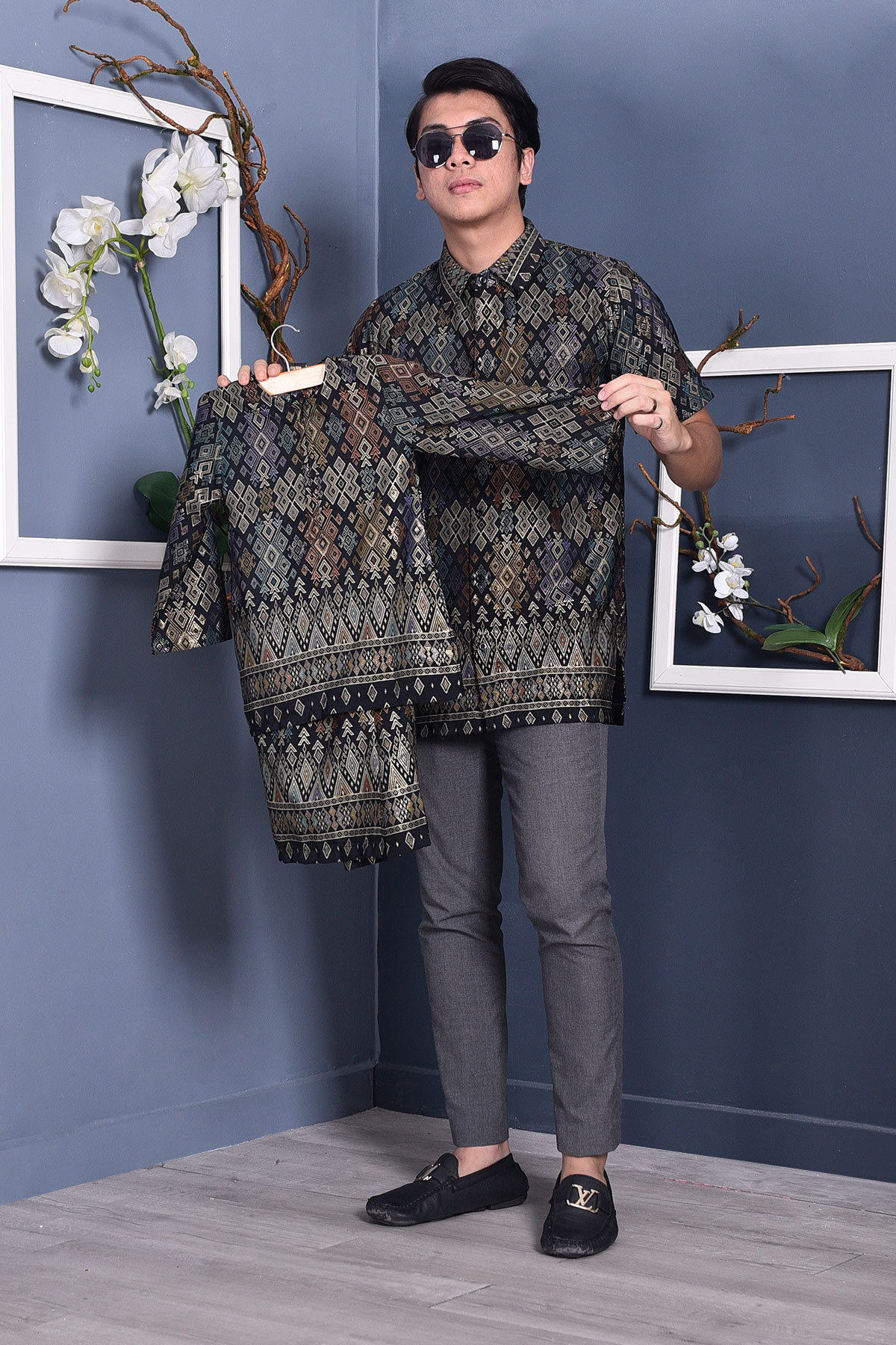 Baju Kurung Songket Luella Kids - Black Smith