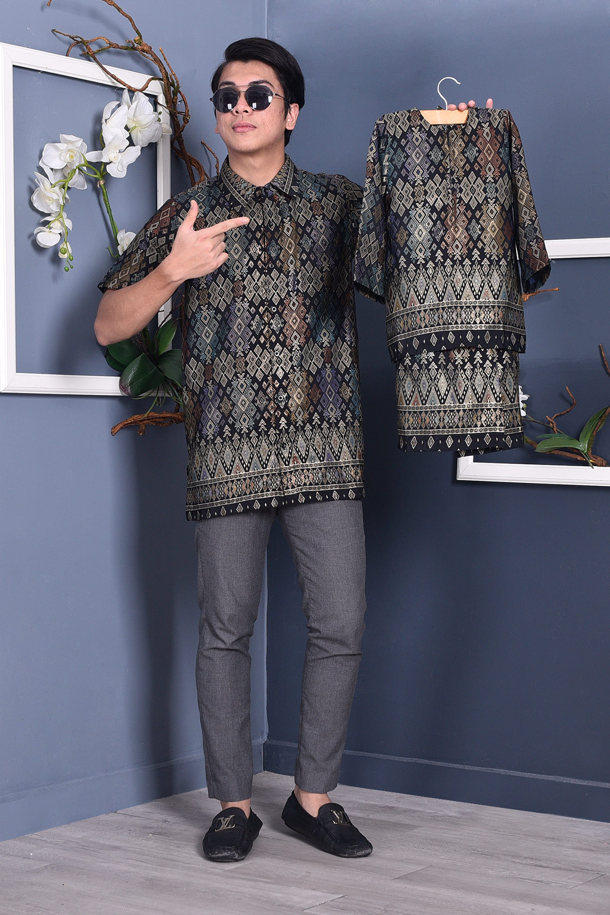 Baju Kurung Songket Luella Kids - Black Smith