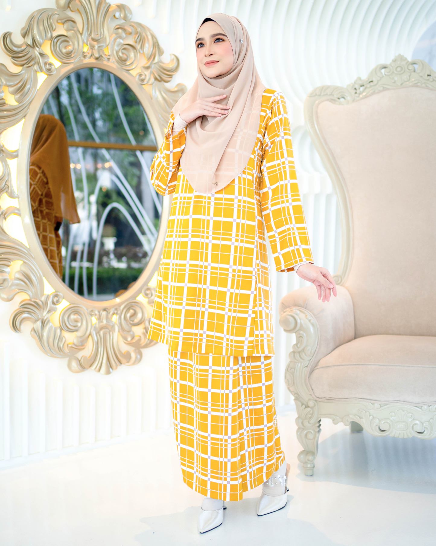 Baju Kurung Pahang Aliza - Honey Mustard