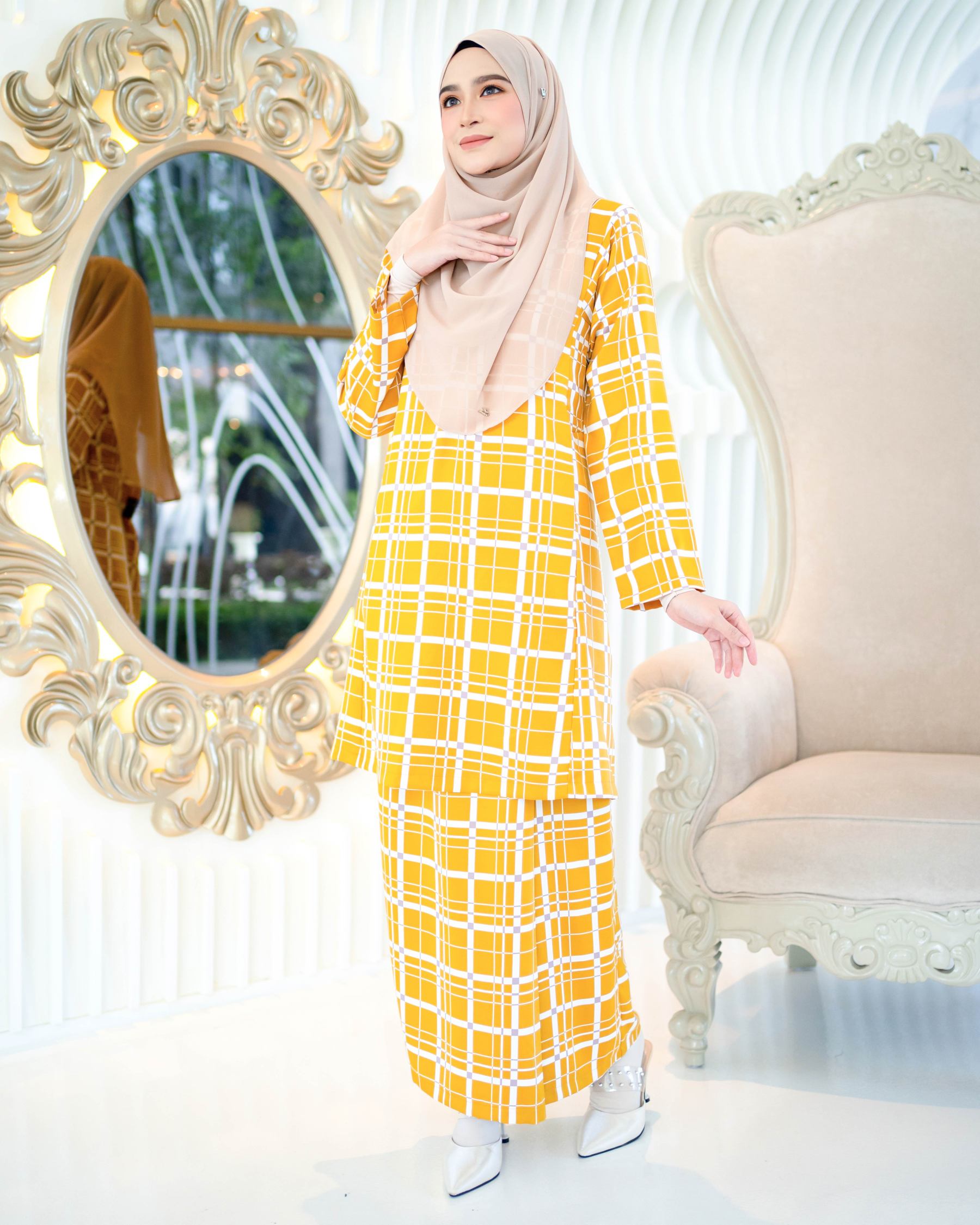 Baju Kurung Pahang Aliza - Honey Mustard