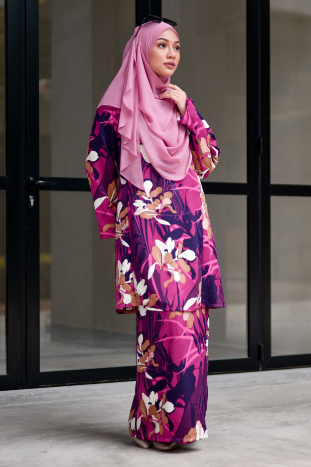 Baju Kurung Pahang Anisa - Pink