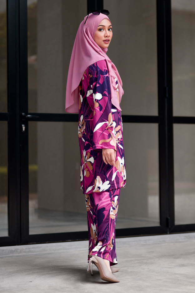 Baju Kurung Pahang Anisa - Pink