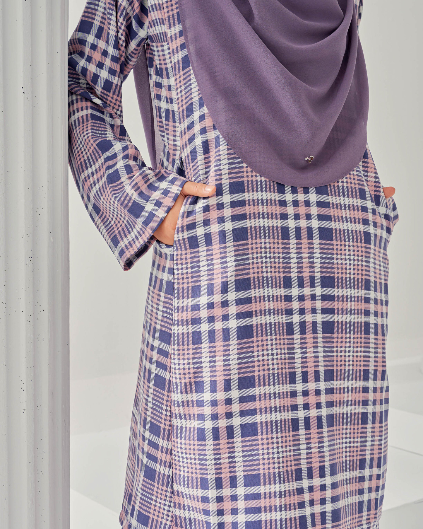 Baju Kurung Pahang Lysandra Laluna X MCC - Dark Purple