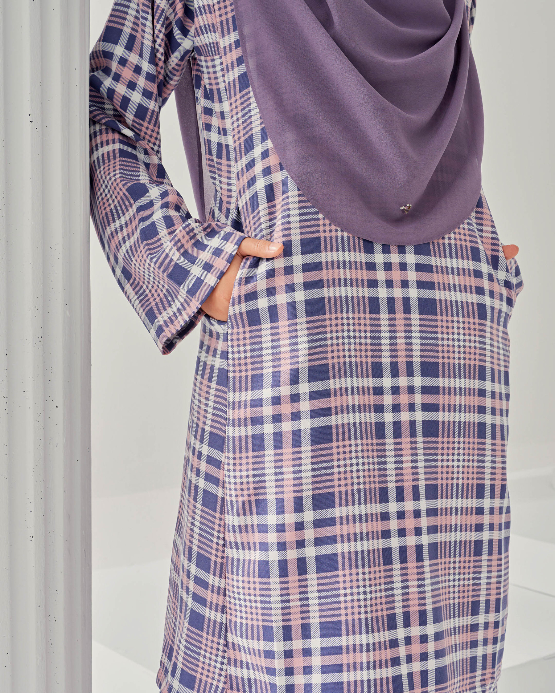 Baju Kurung Pahang Lysandra Laluna X MCC - Dark Purple
