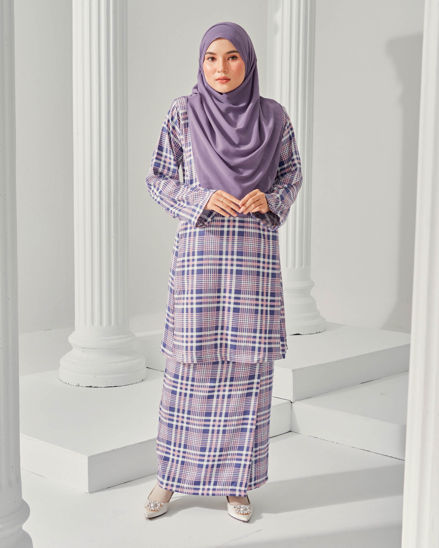 Baju Kurung Pahang Lysandra Laluna X MCC - Dark Purple