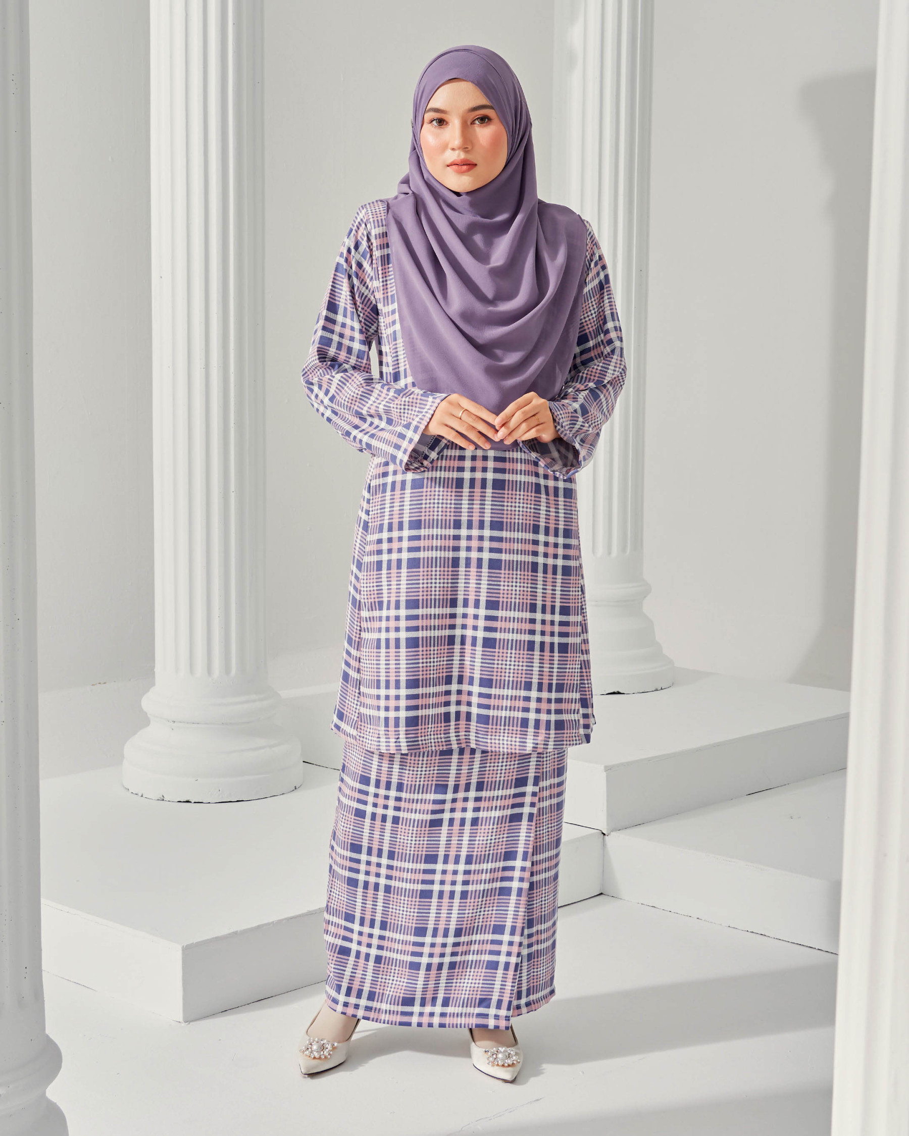 Baju Kurung Pahang Lysandra Laluna X MCC - Dark Purple