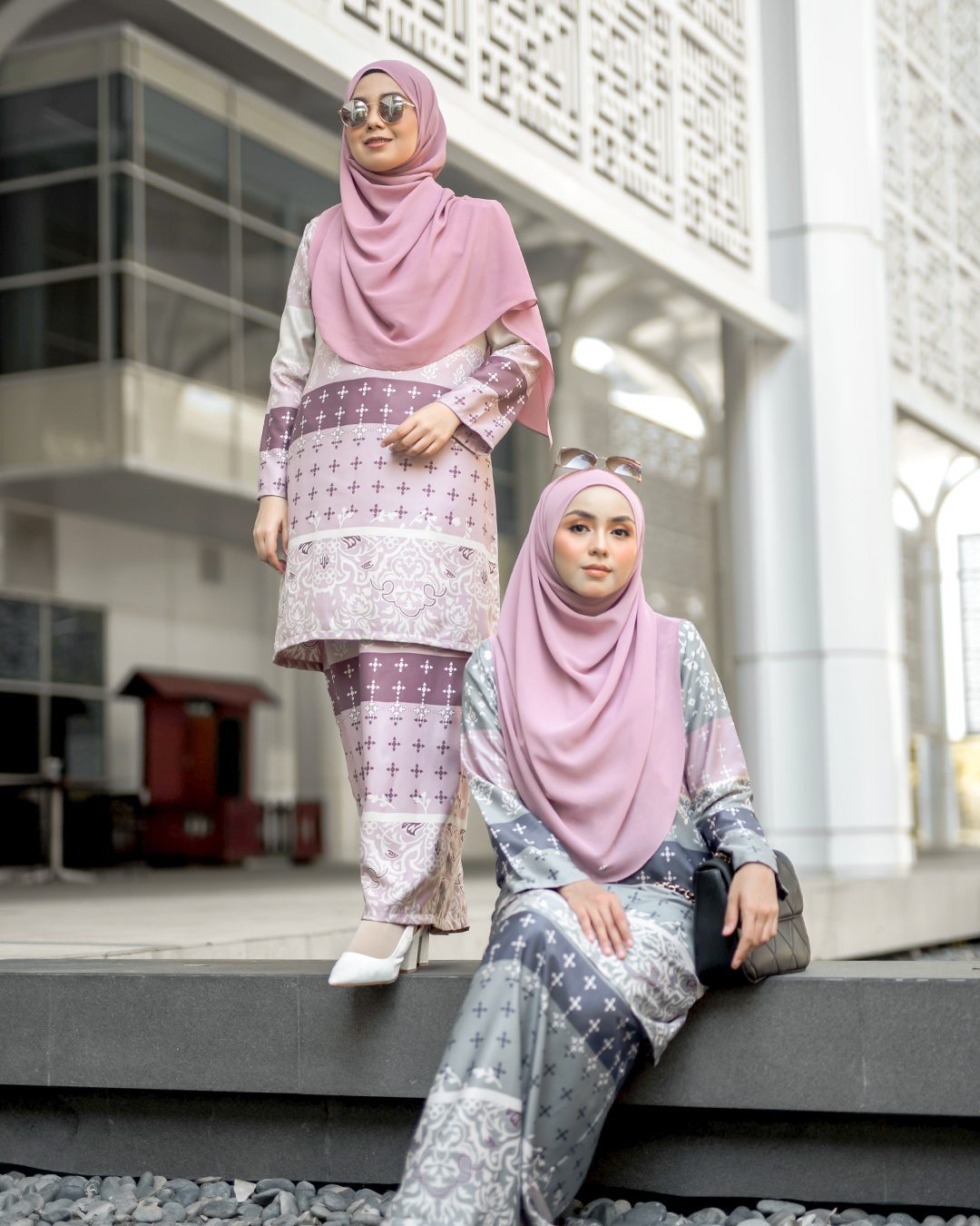 Baju Kurung Pahang Rayla - Rosy Pink