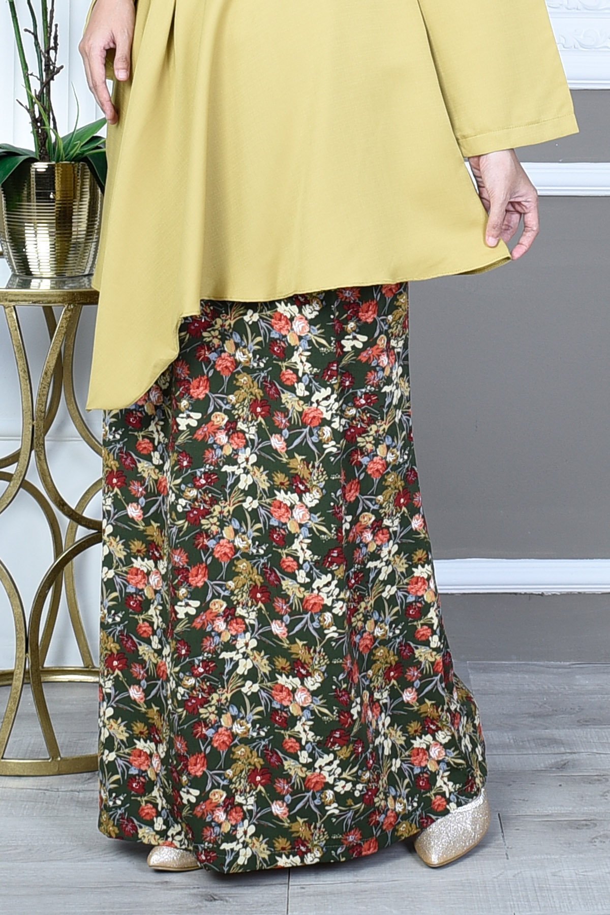 Baju Kurung Seroja - Ripe Lime