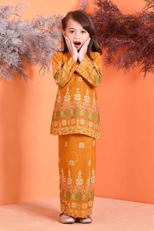 Baju Kurung Songket Amelia Kids - Goldilocks