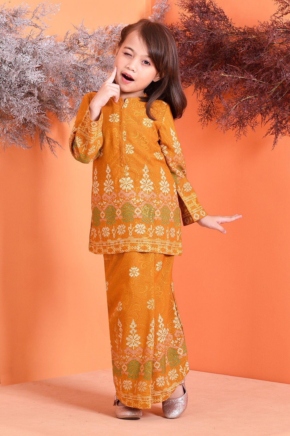 Baju Kurung Songket Amelia Kids - Goldilocks