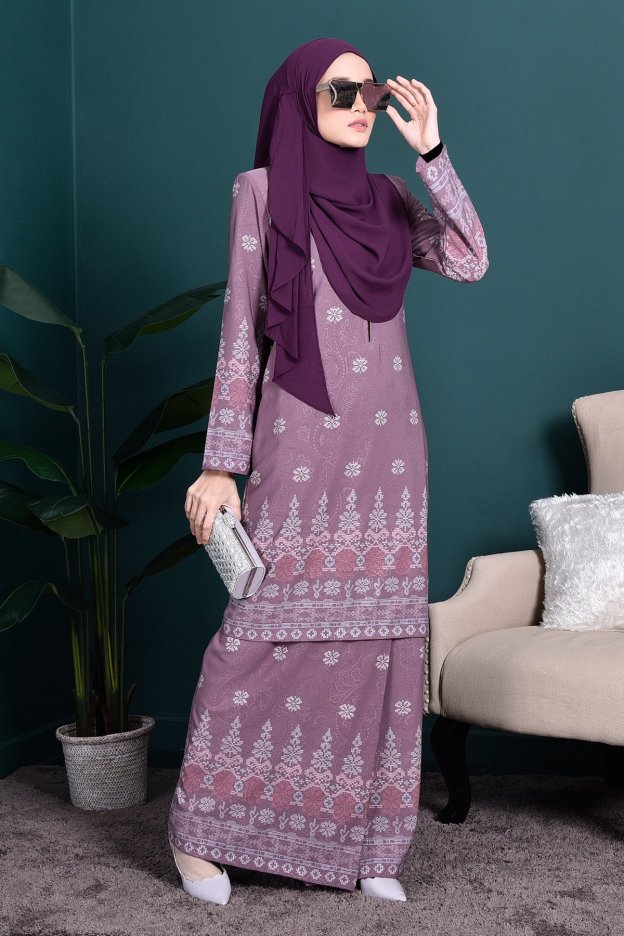 Baju Kurung Songket Amelia - Purple