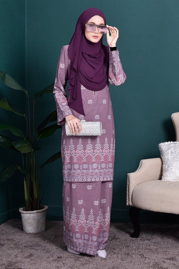 Baju Kurung Songket Amelia - Purple