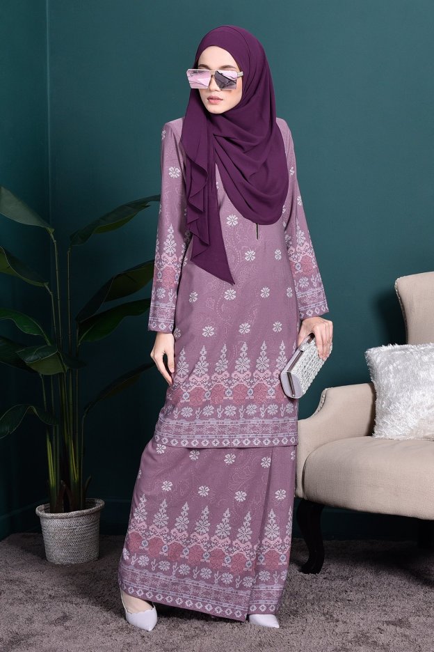 Baju Kurung Songket Amelia - Purple
