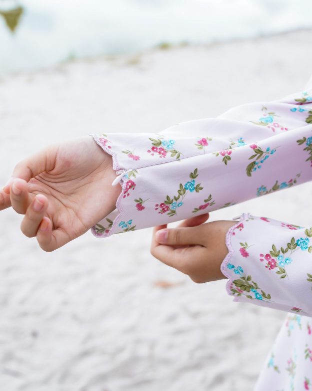 Baju Kurung Sulam Lutfia Laluna X MCC - Egg Shell