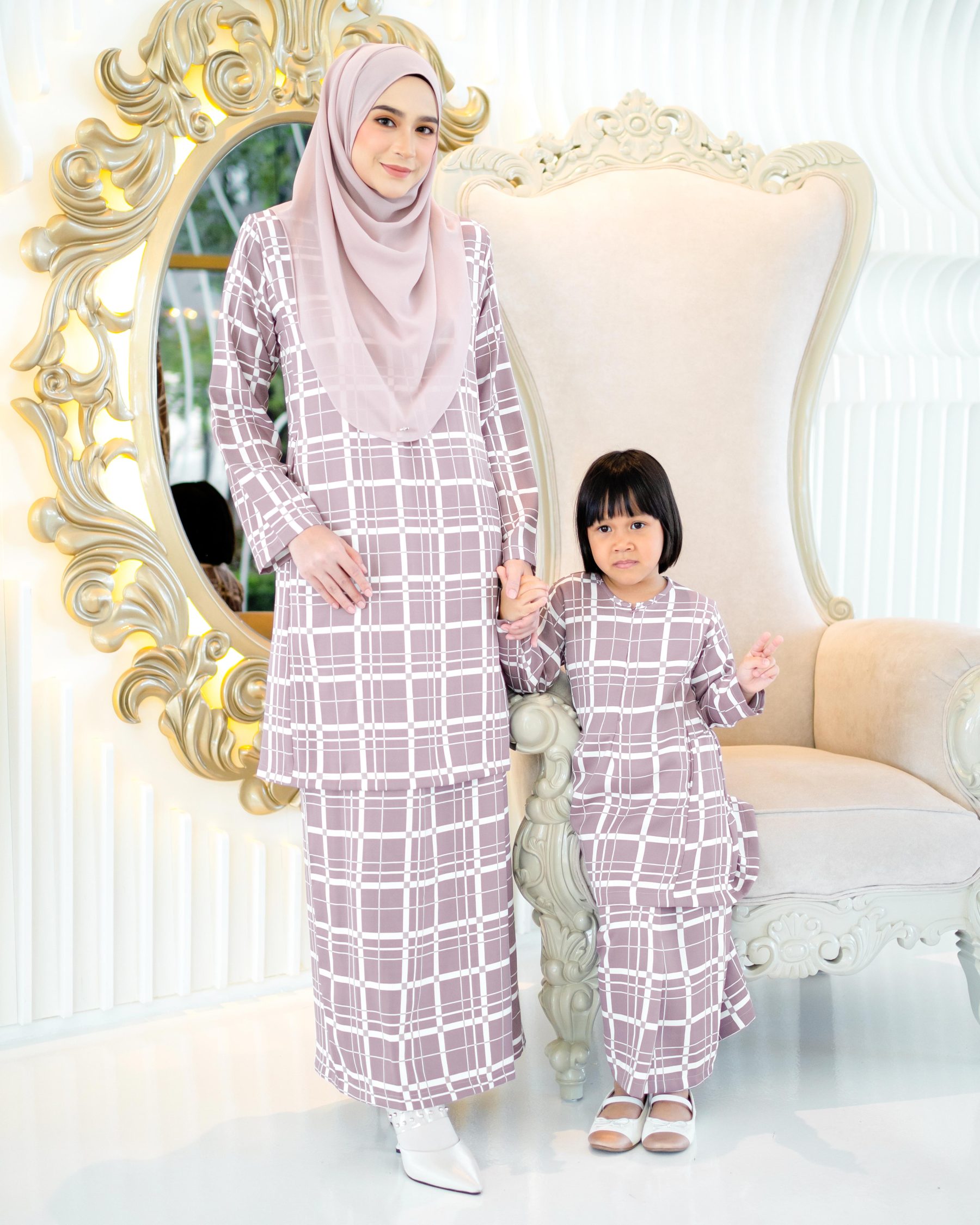 Baju Kurung Pahang Aliza Kids - Royal Purple