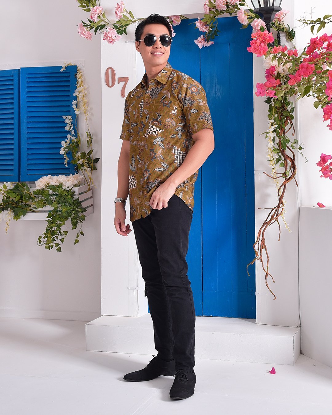 Baju Kemeja Batik Aiman - Biscotti Gold