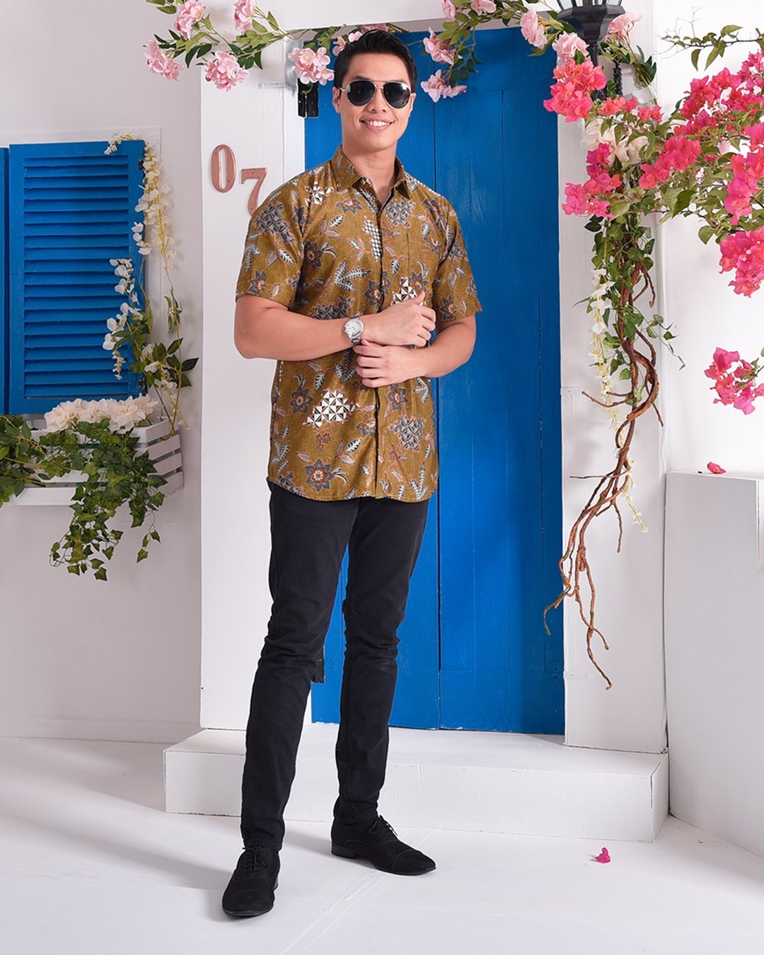 Baju Kemeja Batik Aiman - Biscotti Gold