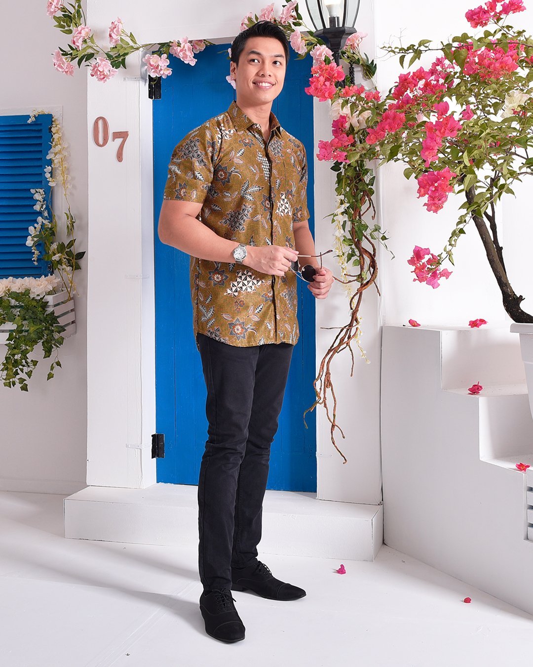 Baju Kemeja Batik Aiman - Biscotti Gold