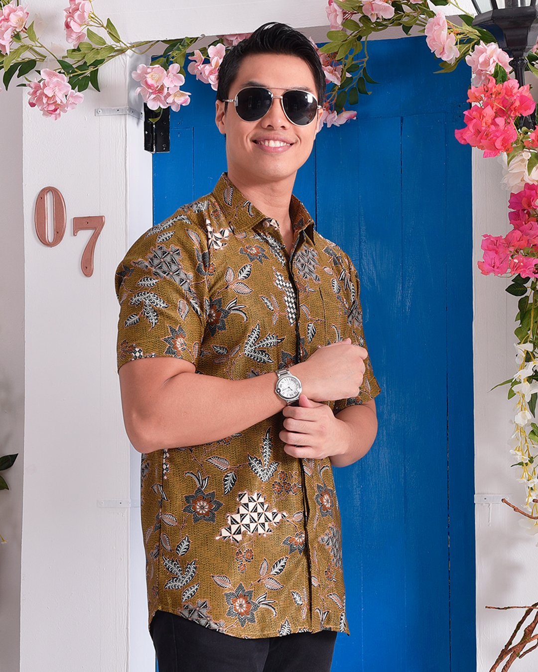 Baju Kemeja Batik Aiman - Biscotti Gold
