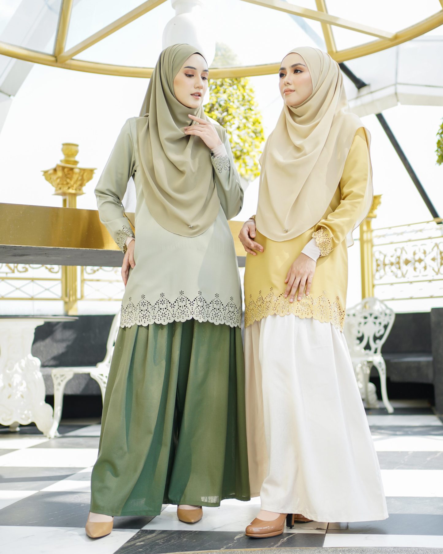 Baju Lasercut Allena - Fern Green