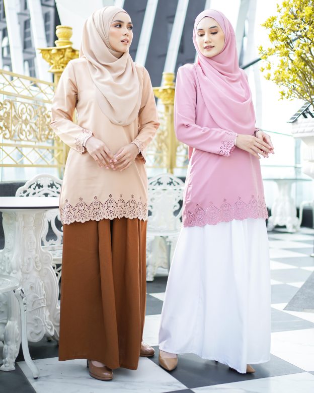 Baju Lasercut Allena - Wood Brown