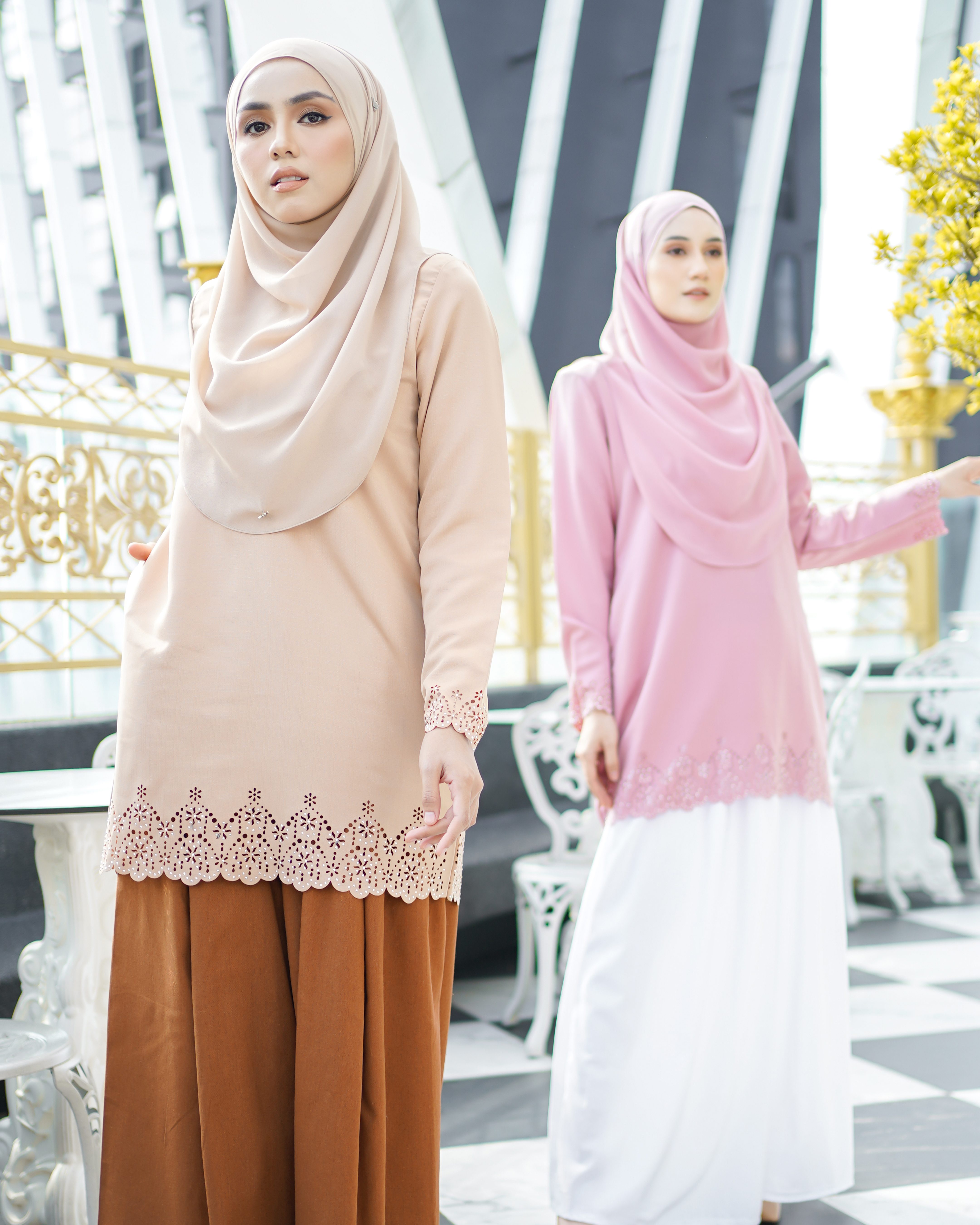 Baju Lasercut Allena - Turquoise