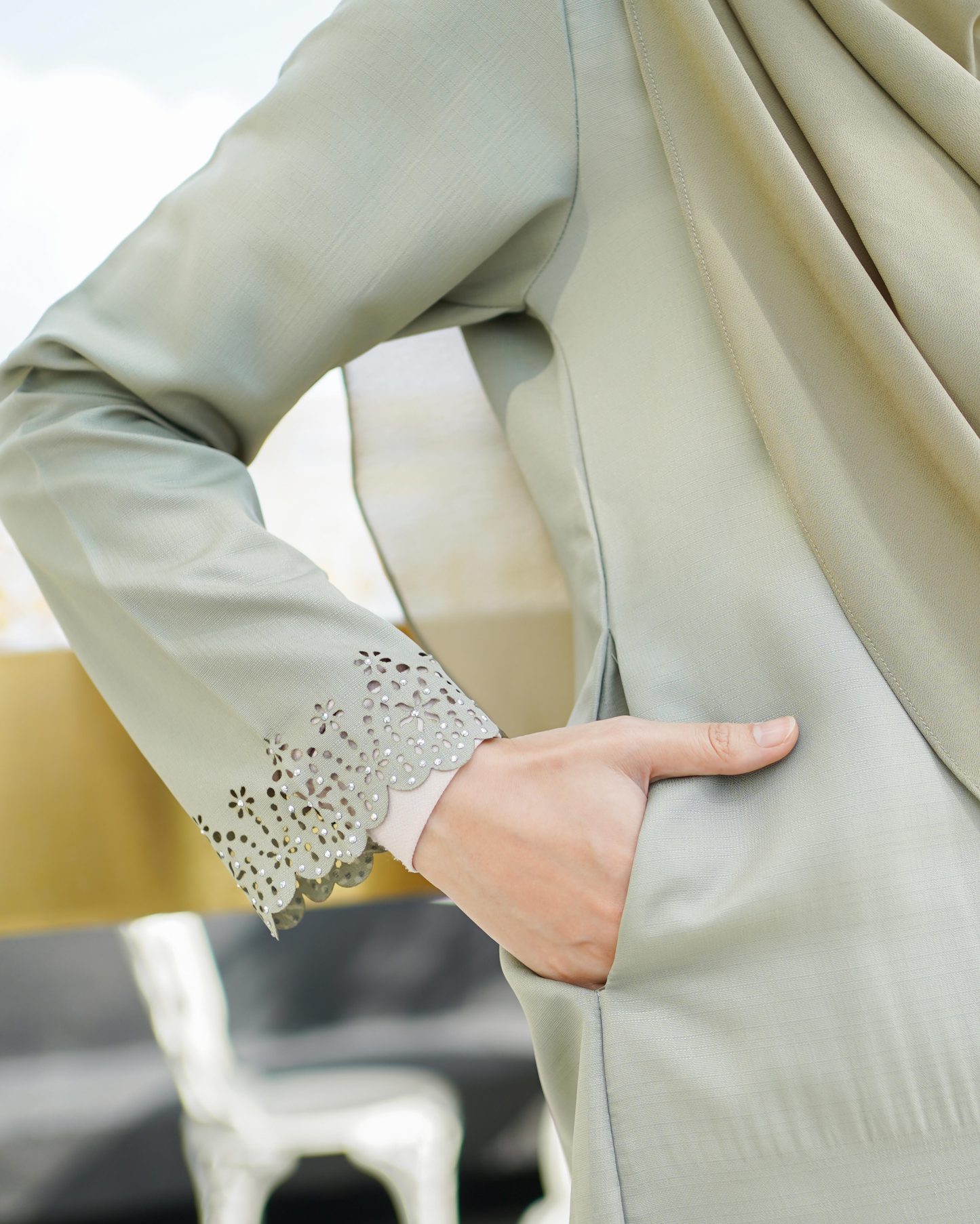 Baju Lasercut Allena - Fern Green