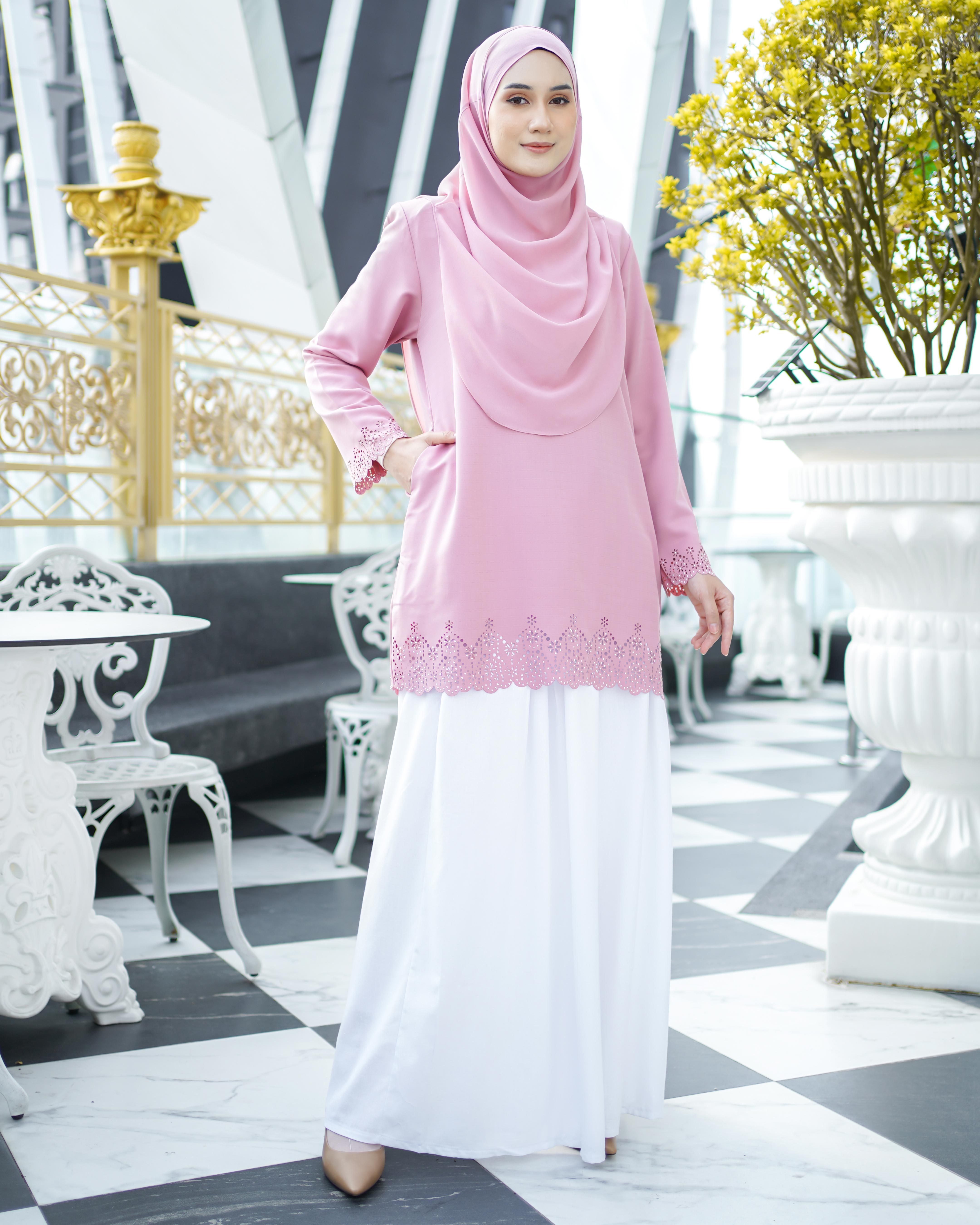 Baju Lasercut Allena - Thulian Pink