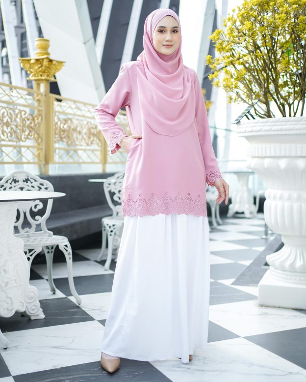 Baju Lasercut Allena - Thulian Pink