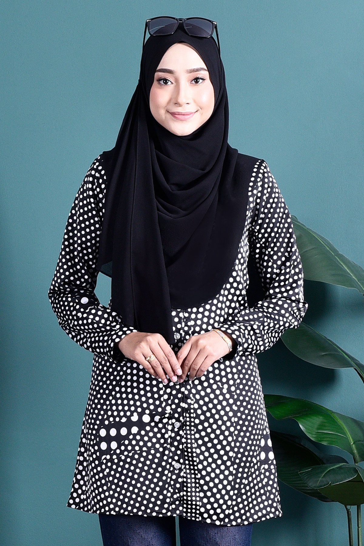 Blouse Amber - Black Dot