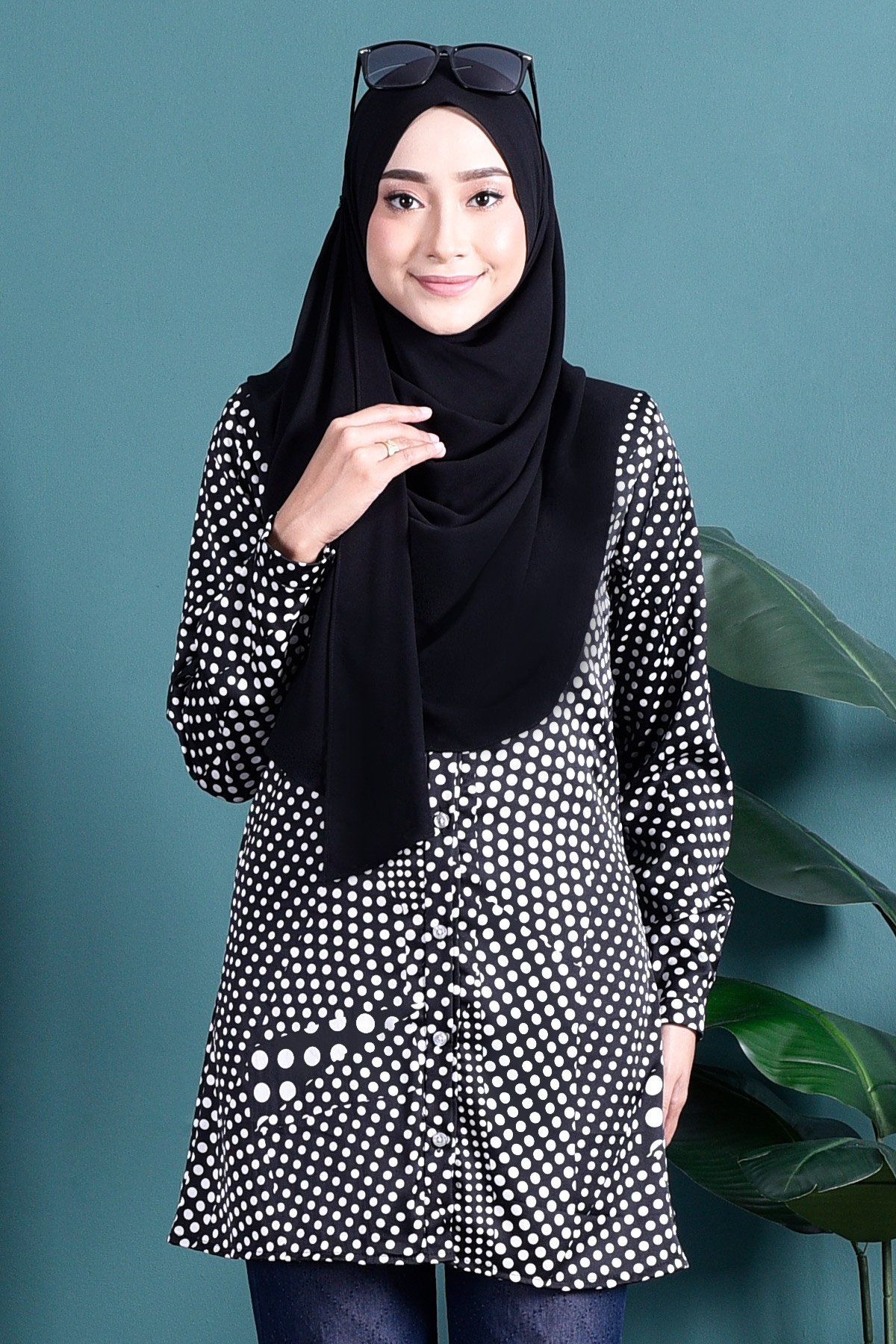 Blouse Amber - Black Dot