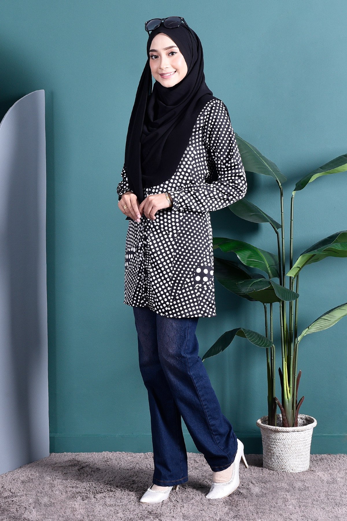 Blouse Amber - Black Dot