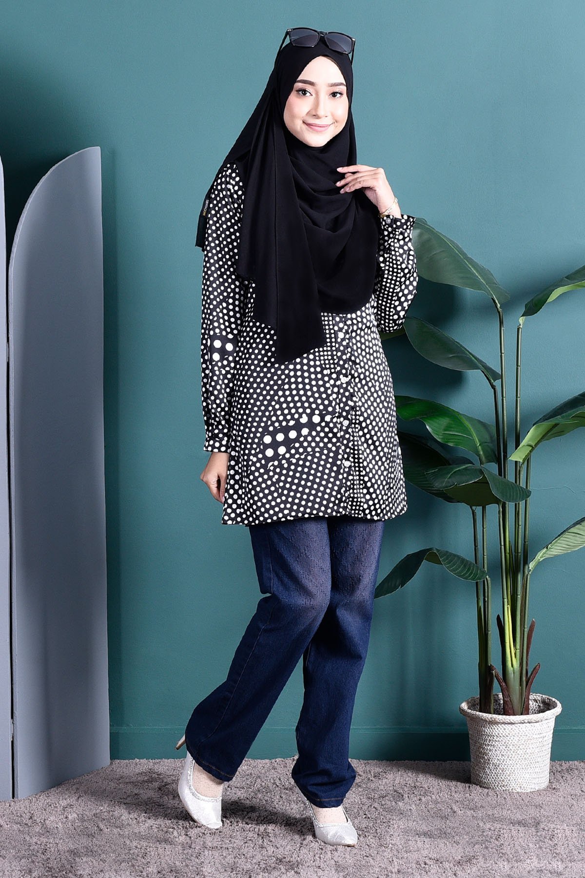 Blouse Amber - Black Dot